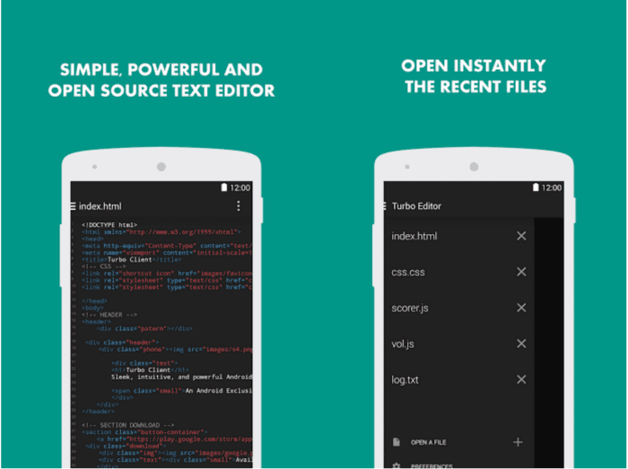 Source code app Android - Turbo Editor